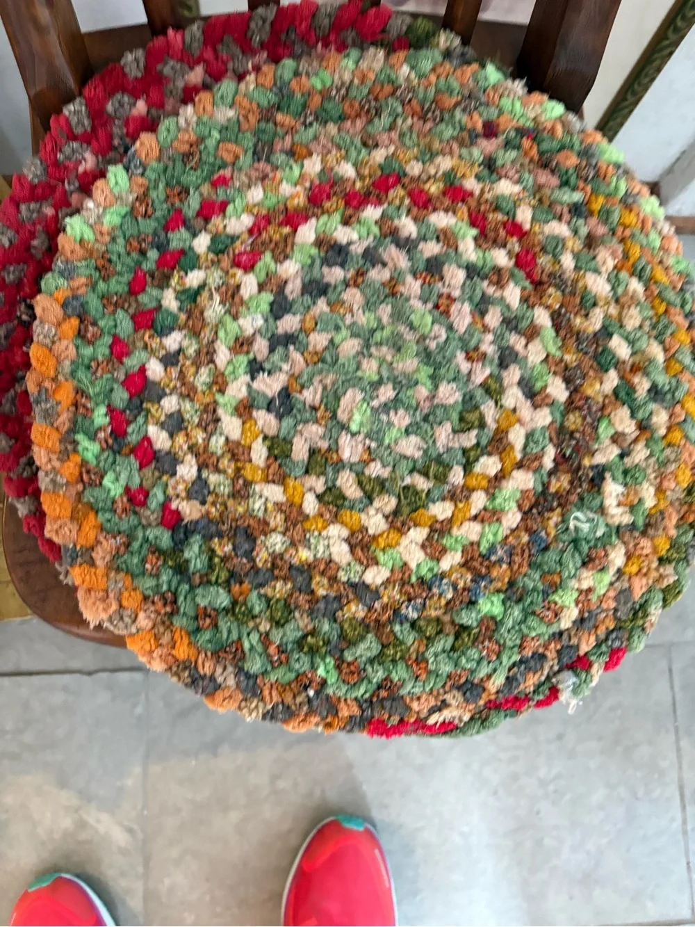 Vintage round chanille seat covers